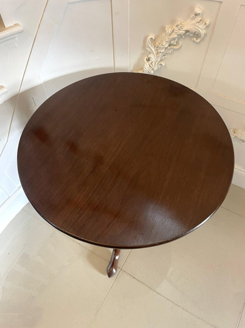 Antique George III Quality Mahogany Bird Cage Tripod/Lamp Table - Image 5